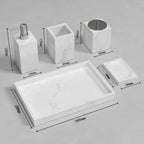 AUSAULAC Jazz White marble bathroom suite in elegant setting - Modern Luxury Design