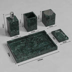 AUSAULAC Emerald Green marble bathroom suite in elegant setting - Modern Luxury Design