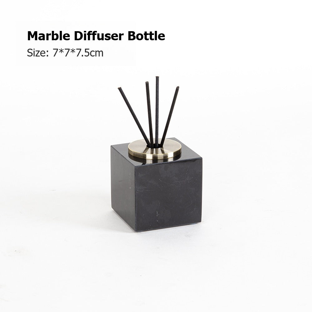 AUSAULAC Luxury Marble Bathroom Set - Soap Dispenser, Tissue Box & Tray | Light Luxury Hotel Style