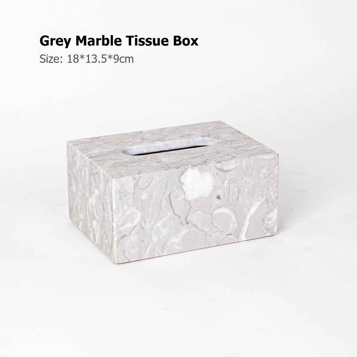 AUSAULAC Luxury Marble Bathroom Set - Soap Dispenser, Tissue Box & Tray | Light Luxury Hotel Style