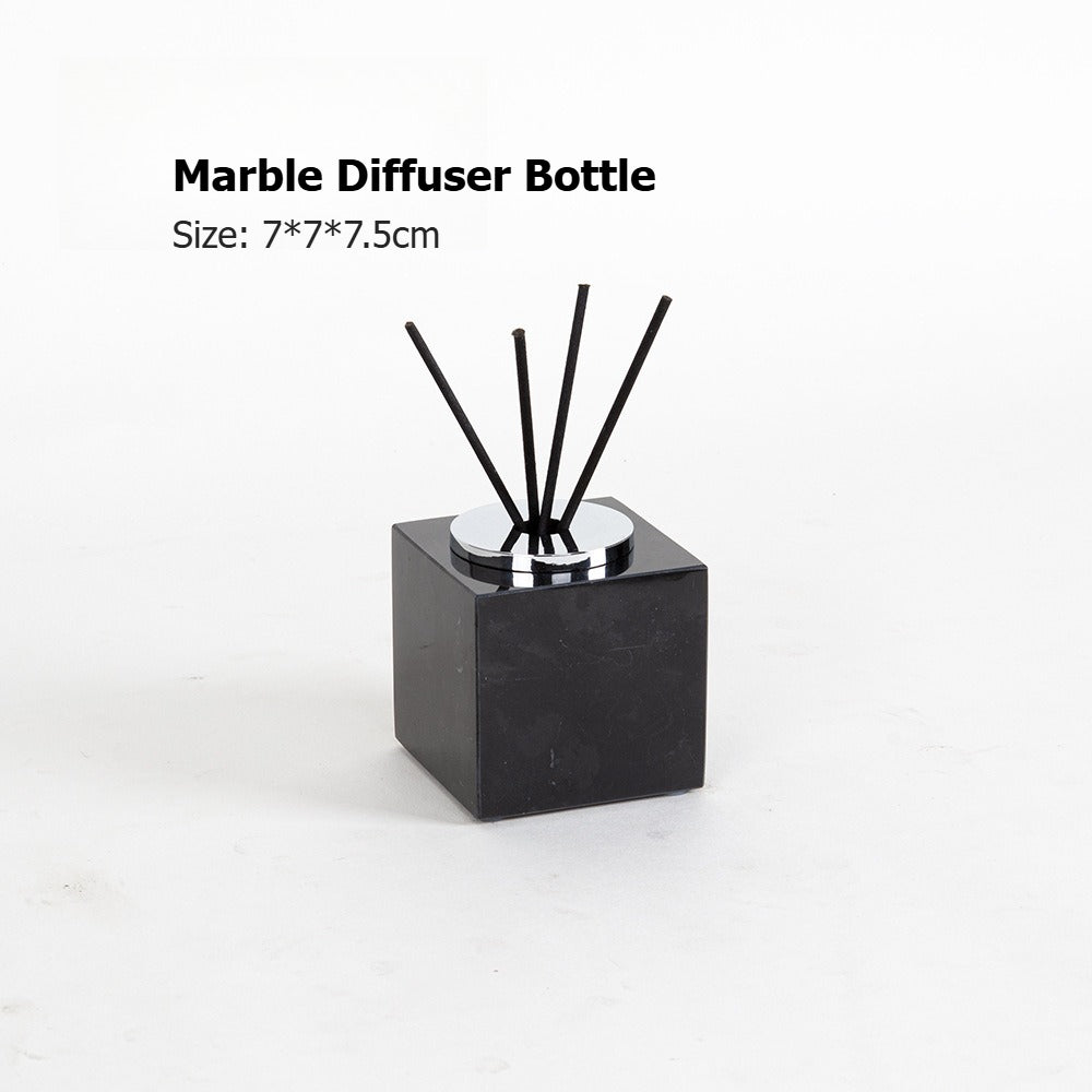 AUSAULAC Luxury Marble Bathroom Set - Soap Dispenser, Tissue Box & Tray | Light Luxury Hotel Style