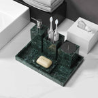 AUSAULAC Emerald Green marble bathroom suite in elegant setting - Modern Luxury Design