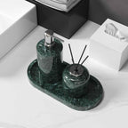 AUSAULAC Emerald Green marble bathroom suite in elegant setting - Modern Luxury Design