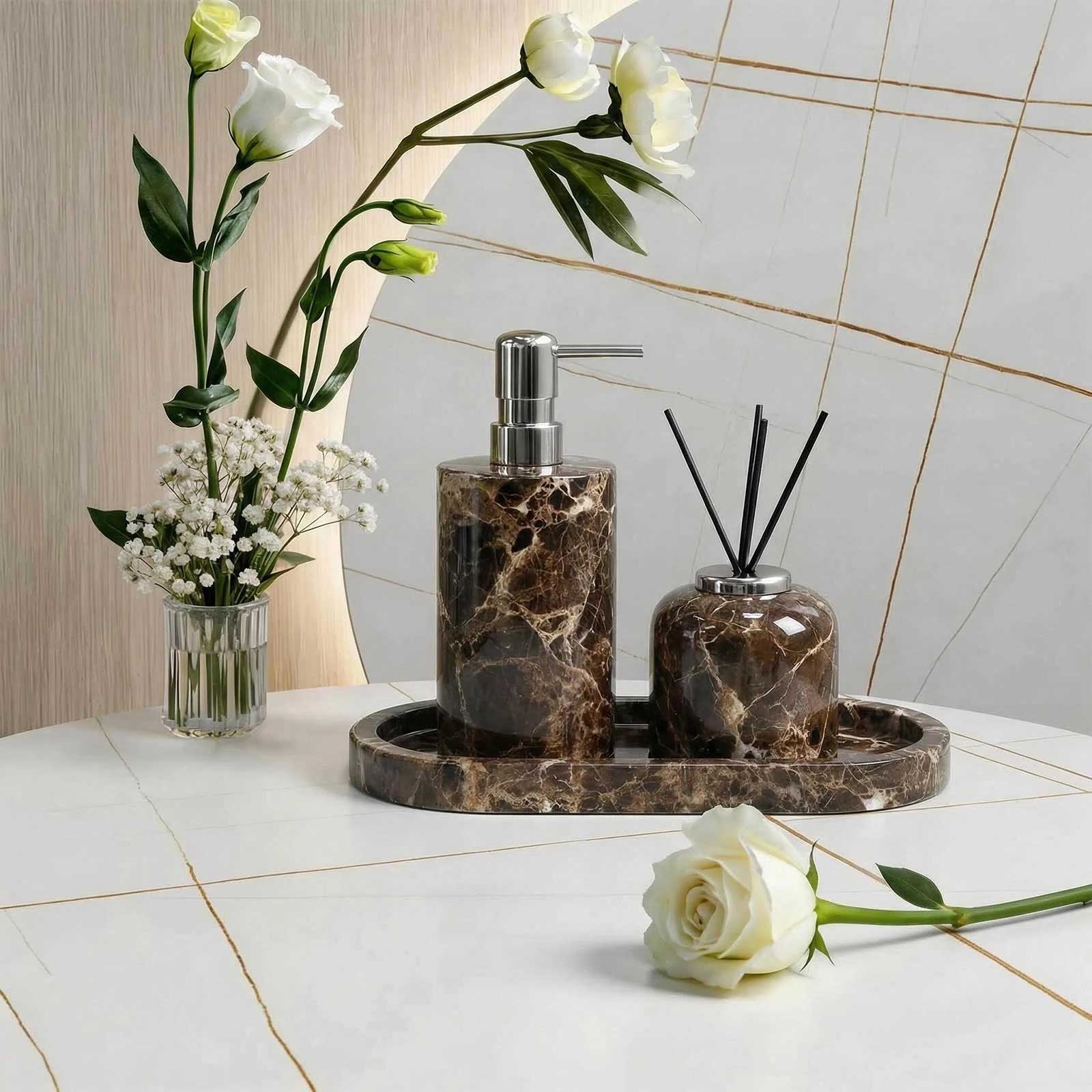 The Dark Emperador Marble Diffuser Suite