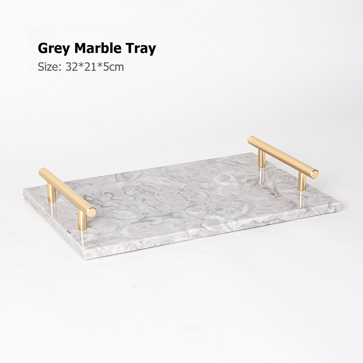 AUSAULAC Luxury Marble Bathroom Set - Soap Dispenser, Tissue Box & Tray | Light Luxury Hotel Style