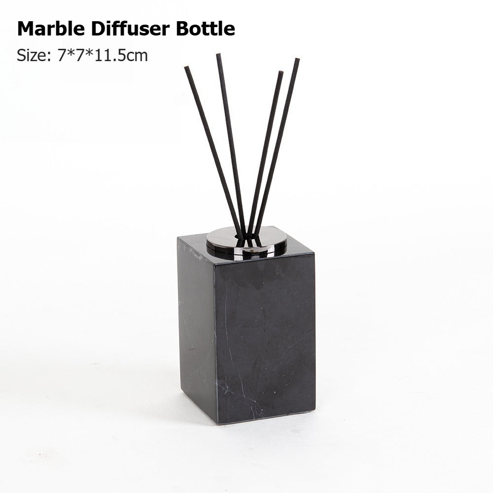 AUSAULAC Luxury Marble Bathroom Set - Soap Dispenser, Tissue Box & Tray | Light Luxury Hotel Style