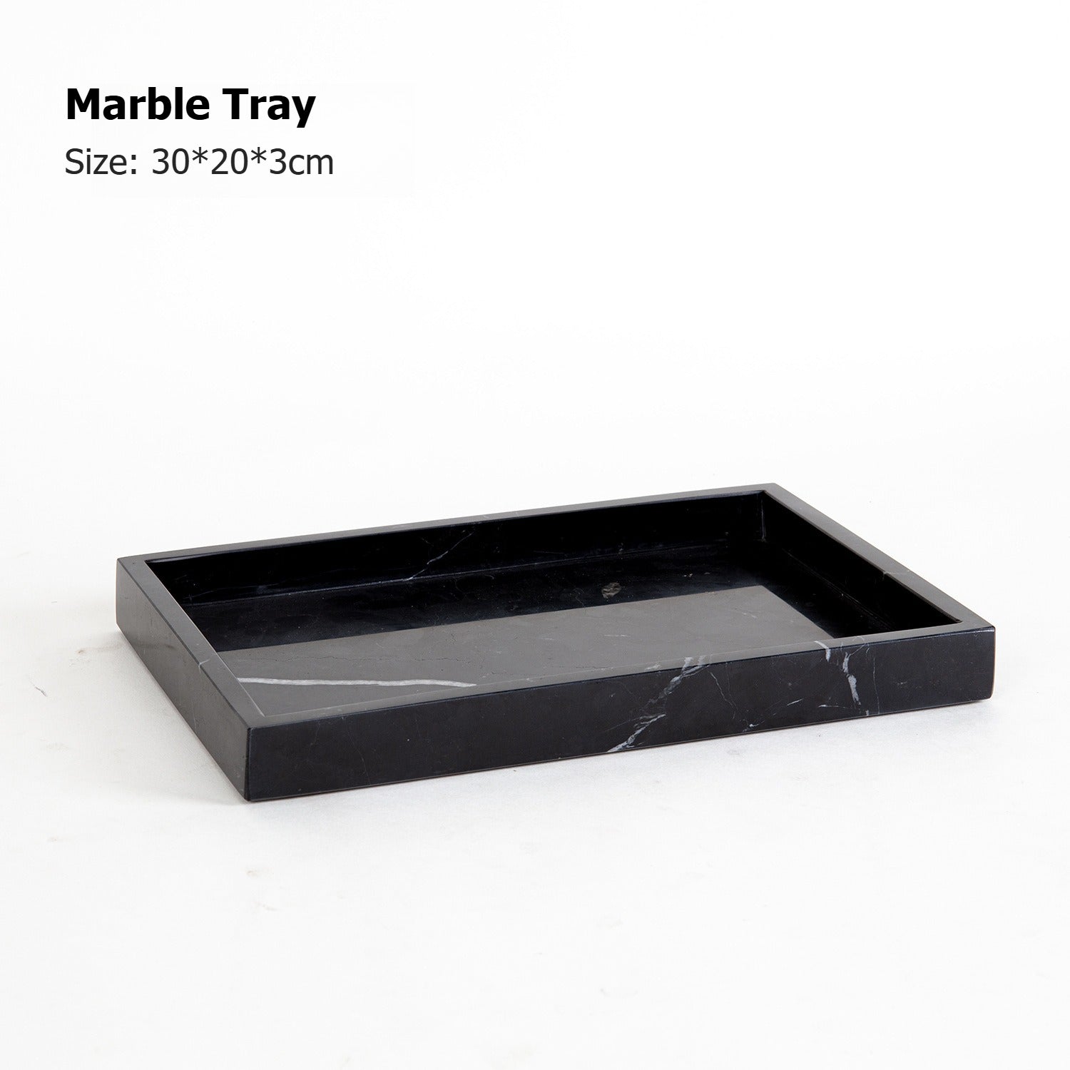 AUSAULAC Luxury Marble Bathroom Set - Soap Dispenser, Tissue Box & Tray | Light Luxury Hotel Style