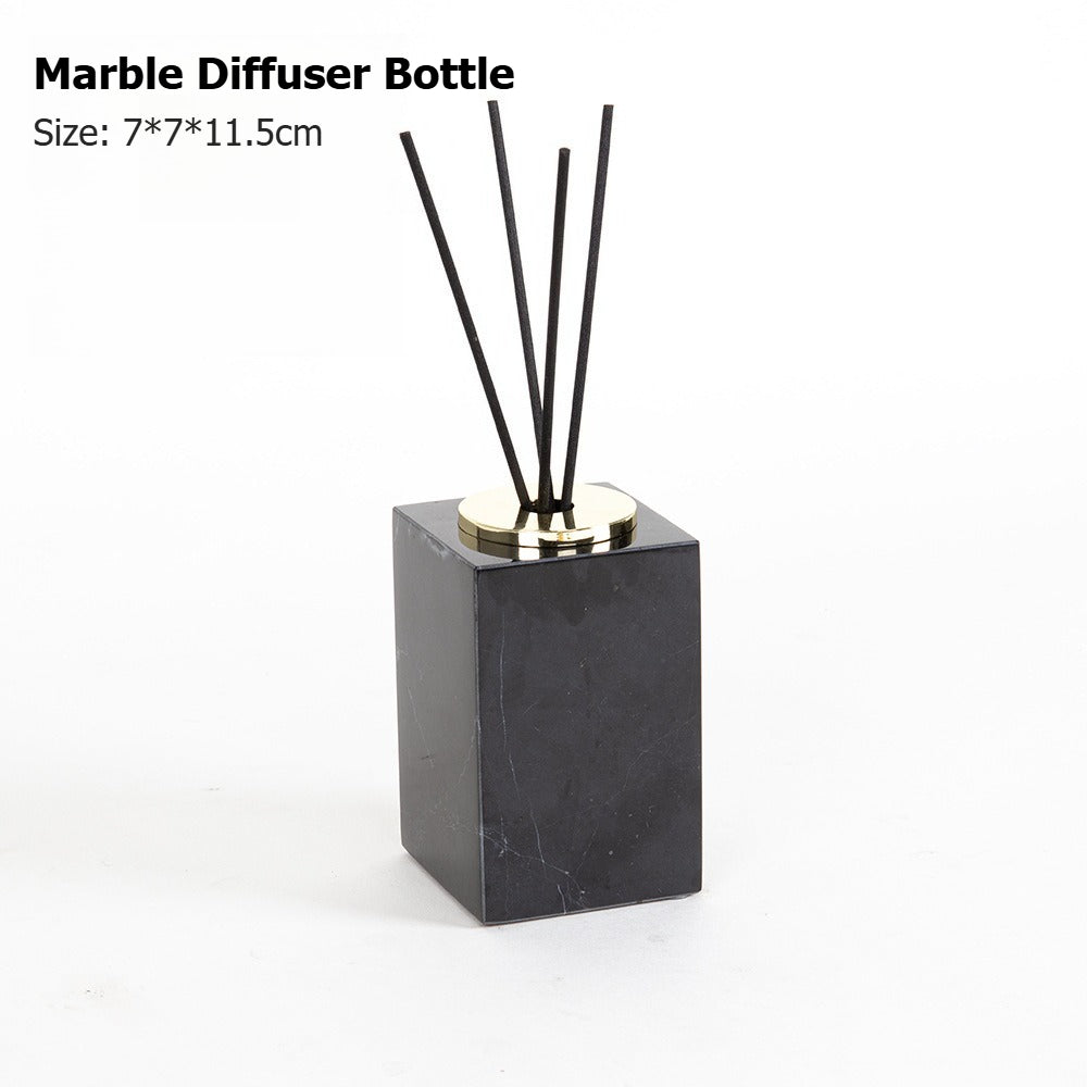 AUSAULAC Luxury Marble Bathroom Set - Soap Dispenser, Tissue Box & Tray | Light Luxury Hotel Style