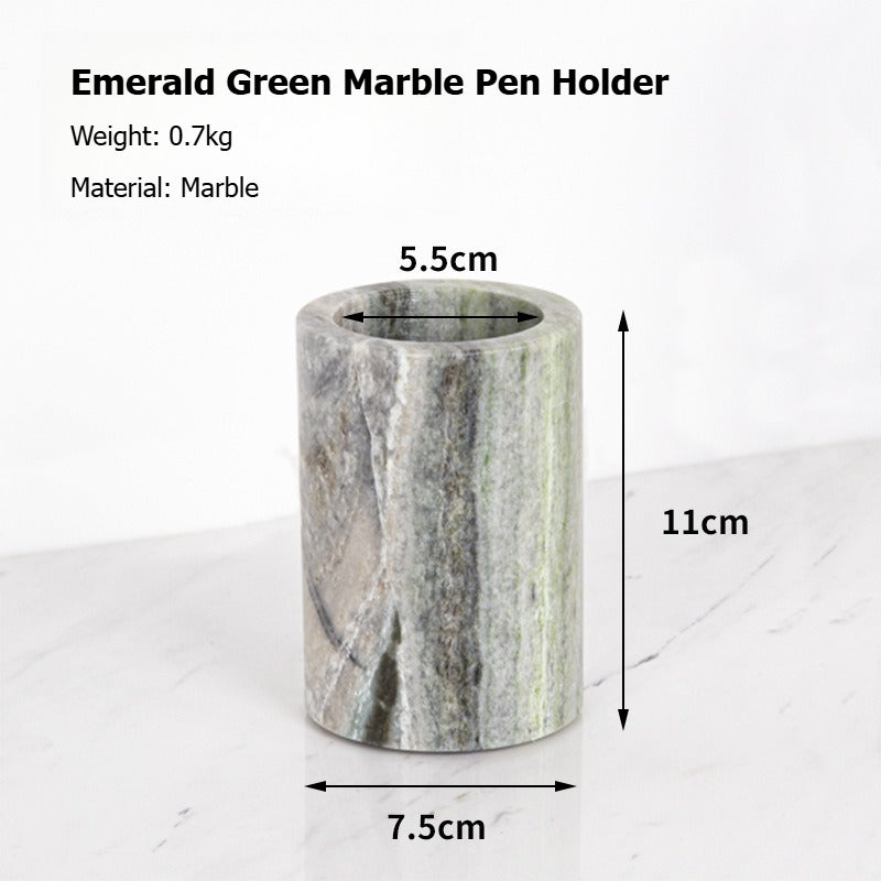 AUSAULAC Luxury Marble Bathroom Set - Soap Dispenser, Tissue Box & Tray | Light Luxury Hotel Style