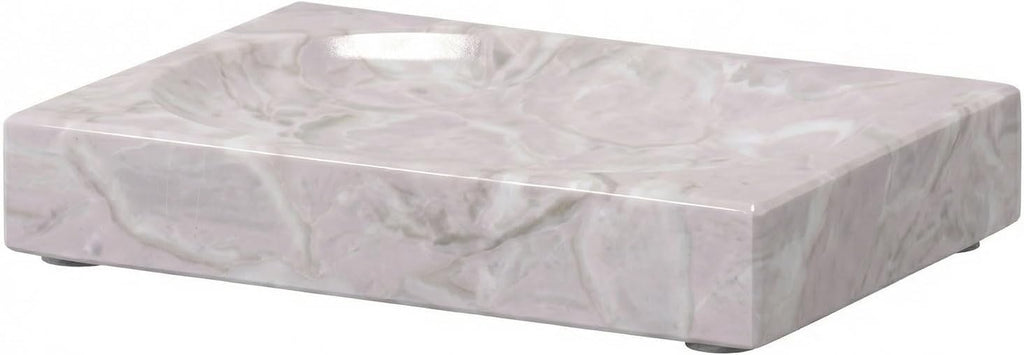 Natural Marble Soap Dish - 1.1lb Heavyweight Solid Base Soap Holder for Bathroom Vanity & Kitchen Sink - Non-Slip Handcrafted Stone Tray Shields Countertop Surfaces(Gray)
