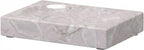 Natural Marble Soap Dish - 1.1lb Heavyweight Solid Base Soap Holder for Bathroom Vanity & Kitchen Sink - Non-Slip Handcrafted Stone Tray Shields Countertop Surfaces(Gray)