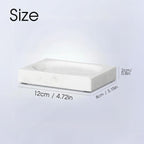 Natural Marble Soap Dish - 1.1lb Heavyweight Solid Base Soap Holder for Bathroom Vanity & Kitchen Sink - Non-Slip Handcrafted Stone Tray Shields Countertop Surfaces (White)