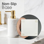 Marble Soap Dispenser, Hand Soap Dispenser for Bathroom Kitchen Countertop - Lotion and Liquid Soap Dispenser (1, White)
