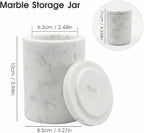 Jazz White Marble Canister Round