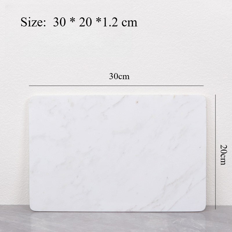 AUSAULAC Luxury Marble Bathroom Set - Soap Dispenser, Tissue Box & Tray | Light Luxury Hotel Style