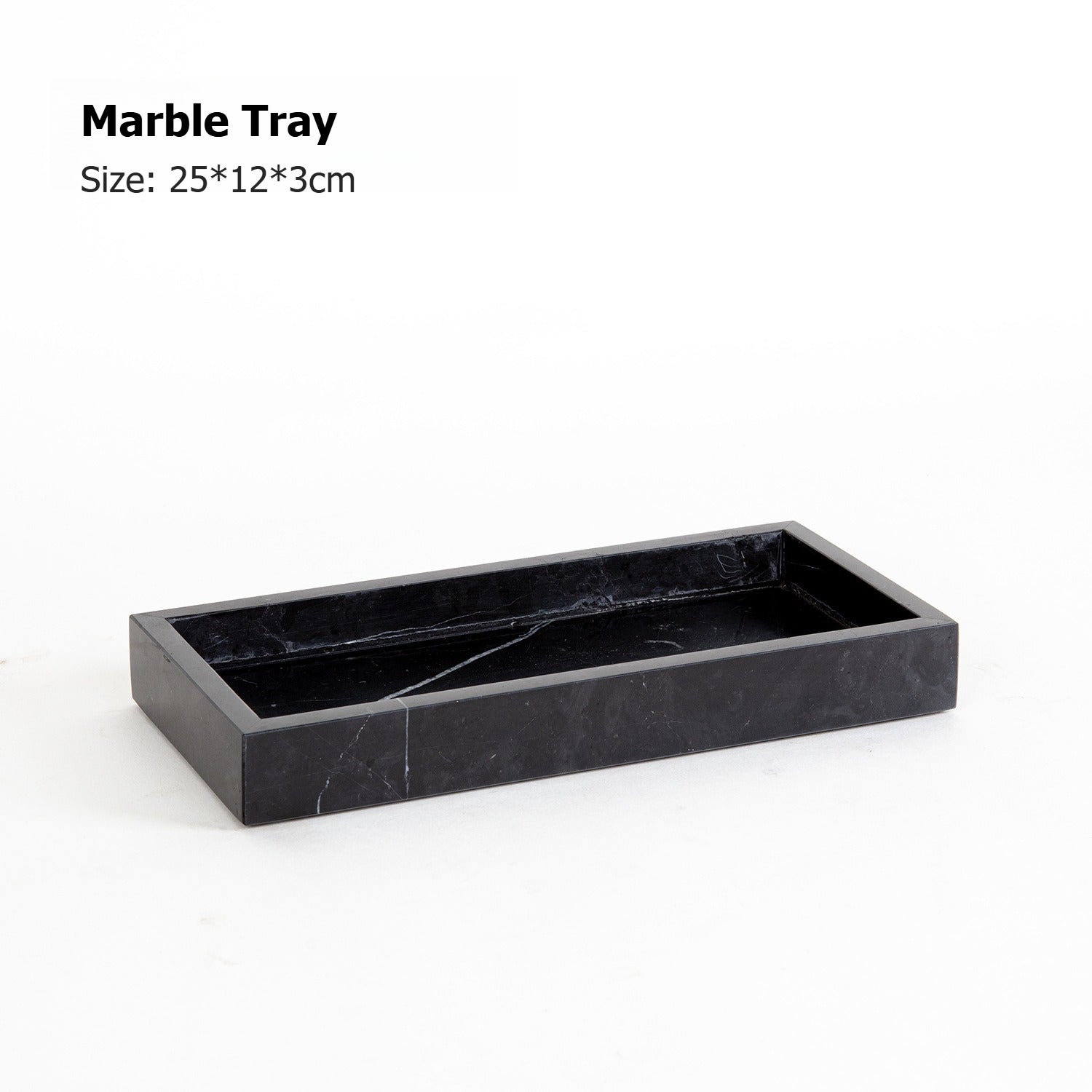 AUSAULAC Luxury Marble Bathroom Set - Soap Dispenser, Tissue Box & Tray | Light Luxury Hotel Style