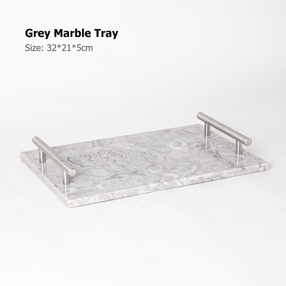 AUSAULAC Luxury Marble Bathroom Set - Soap Dispenser, Tissue Box & Tray | Light Luxury Hotel Style