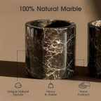 Dark Emperador Marble Canister Round