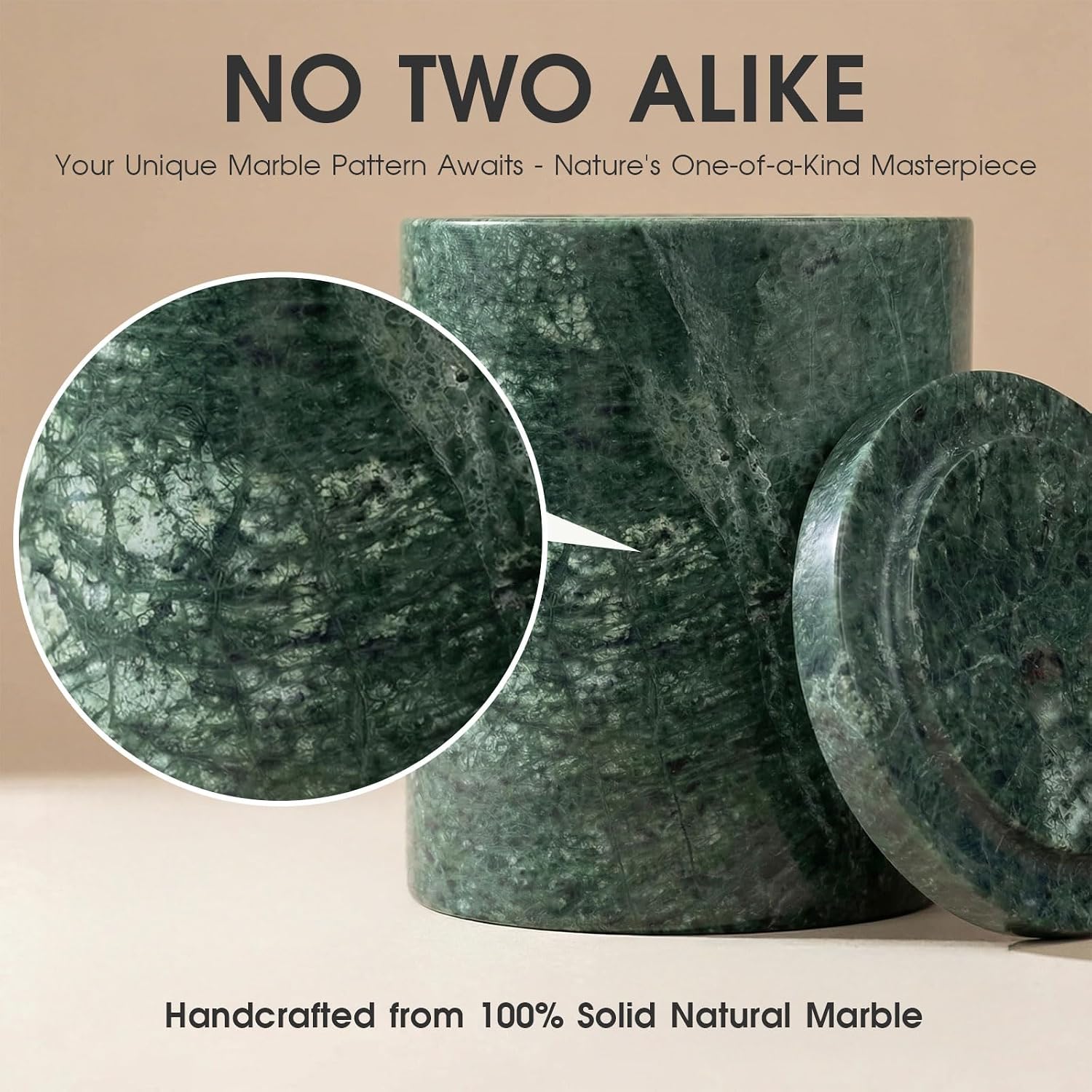 Emerald Marble Canister Round