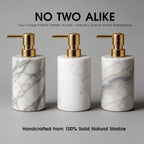 Marble Soap Dispenser, Hand Soap Dispenser for Bathroom Kitchen Countertop - Lotion and Liquid Soap Dispenser (1, White)