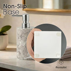 Marble Soap Dispenser, Hand Soap Dispenser for Bathroom Kitchen Countertop - Lotion and Liquid Soap Dispenser (1, Grey)