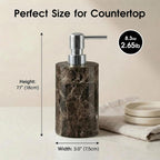 Marble Soap Dispenser, Hand Soap Dispenser for Bathroom Kitchen Countertop - Lotion and Liquid Soap Dispenser (1, Coffee)