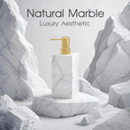 AUSAULAC Natural Stone Close-up of marble soap dispenser showing natural veining - Premium Quality