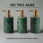 Marble Soap Dispenser, Hand Soap Dispenser for Bathroom Kitchen Countertop - Lotion and Liquid Soap Dispenser (1, Green)