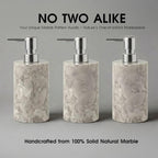 Marble Soap Dispenser, Hand Soap Dispenser for Bathroom Kitchen Countertop - Lotion and Liquid Soap Dispenser (1, Grey)