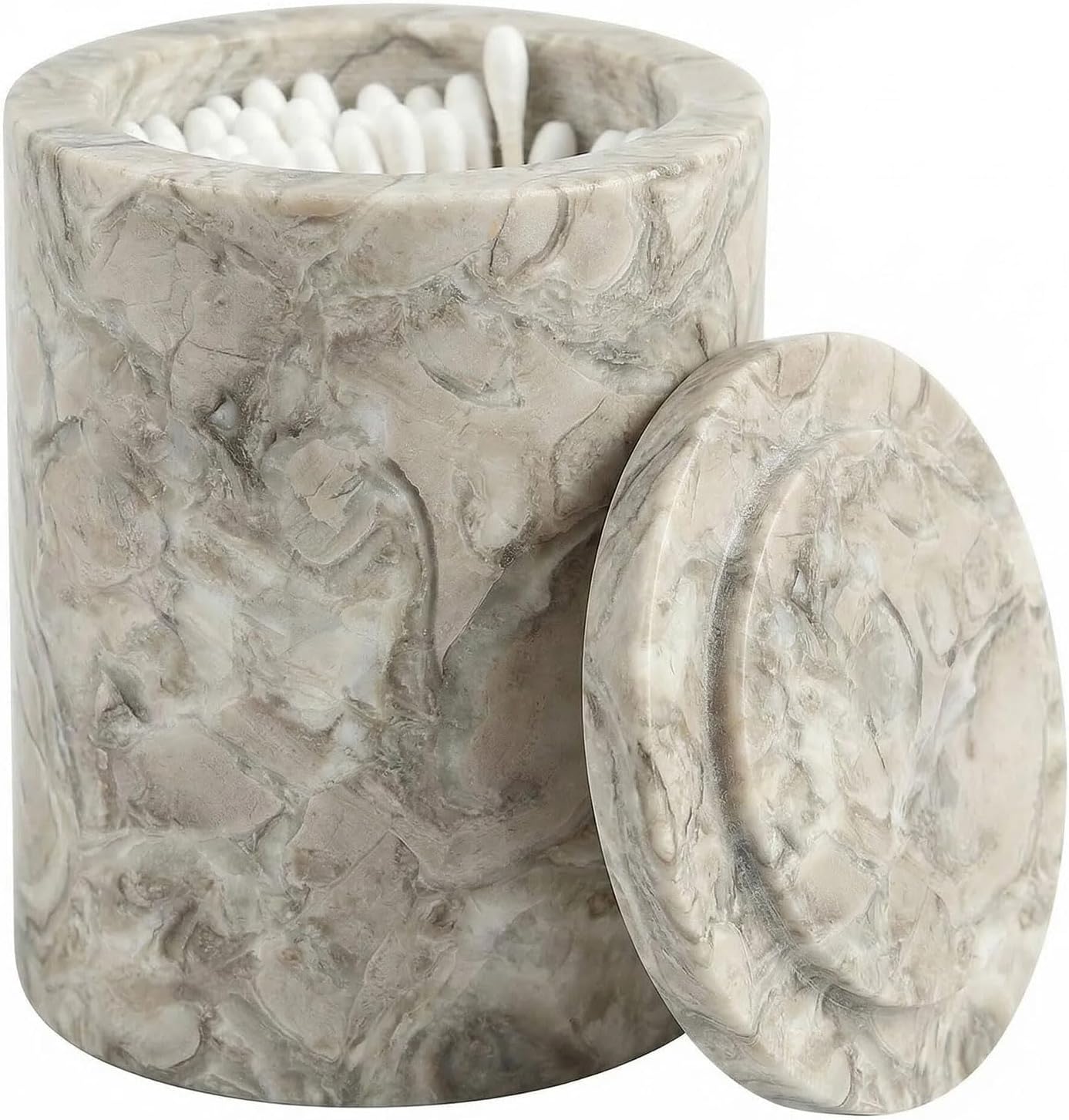 Hermes Grey Marble Canister Round