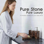Natural Marble Soap Dish - 1.1lb Heavyweight Solid Base Soap Holder for Bathroom Vanity & Kitchen Sink - Non-Slip Handcrafted Stone Tray Shields Countertop Surfaces (Coffee)