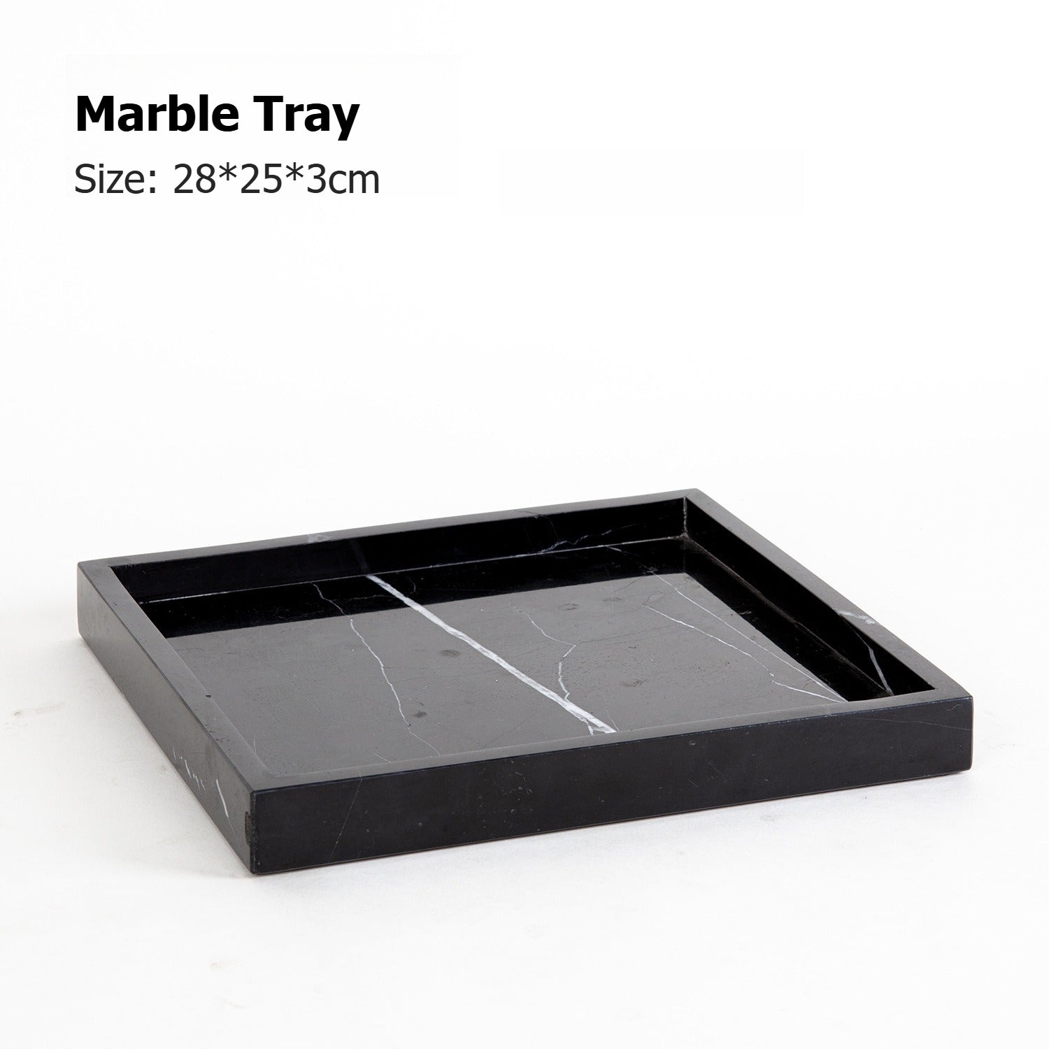 AUSAULAC Luxury Marble Bathroom Set - Soap Dispenser, Tissue Box & Tray | Light Luxury Hotel Style