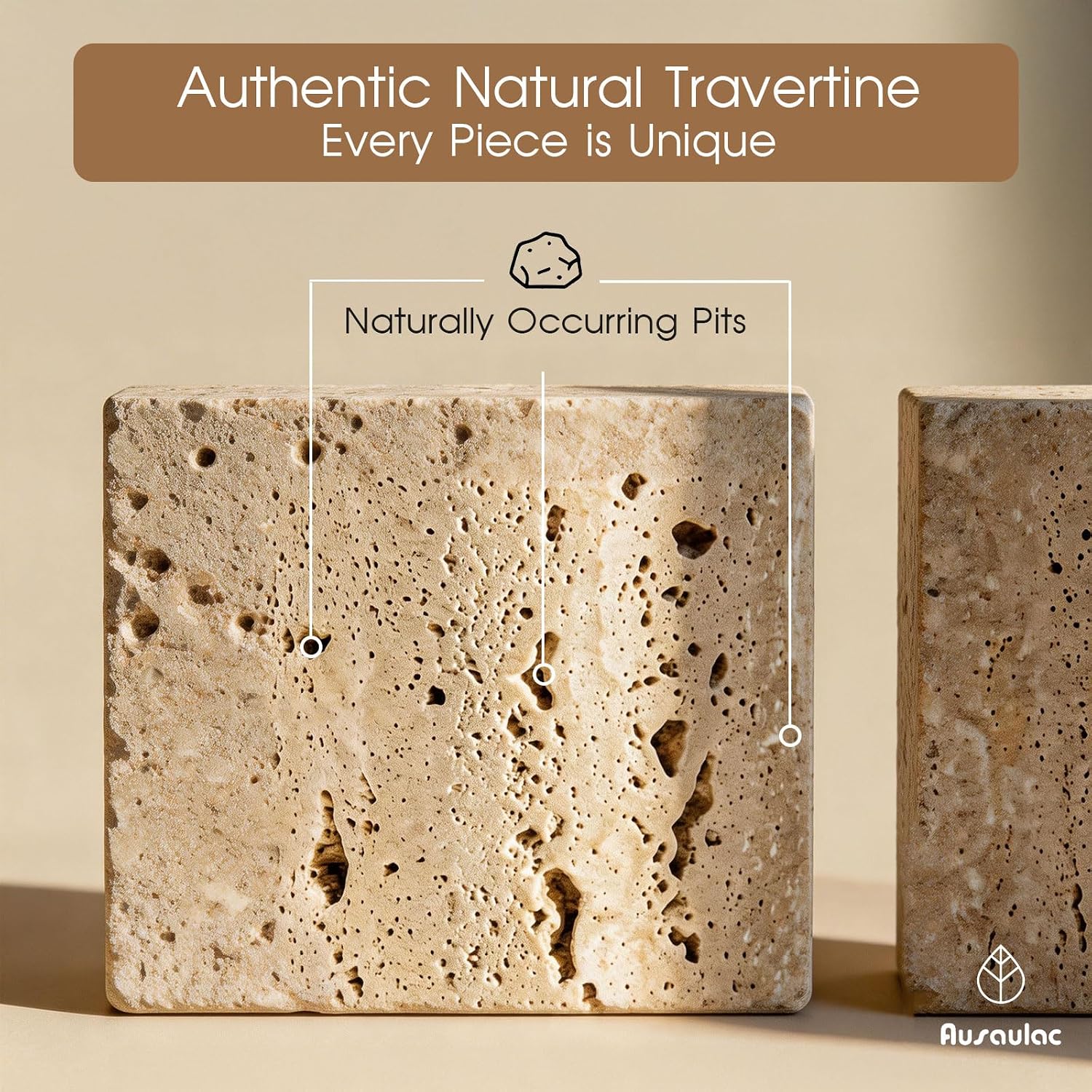 Roman Travertine Marble Canister Round