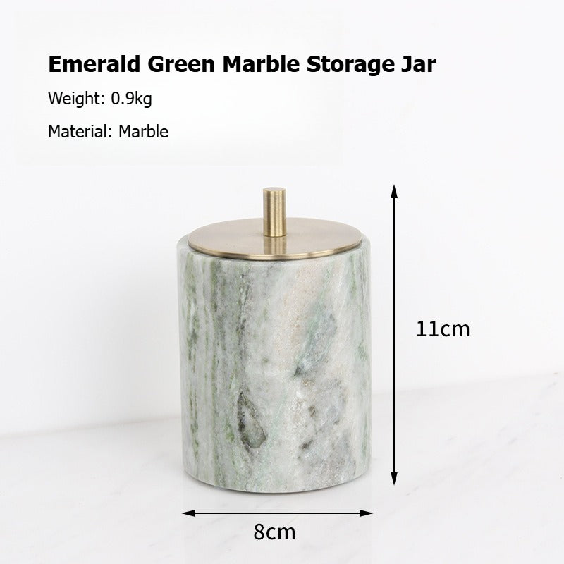 AUSAULAC Luxury Marble Bathroom Set - Soap Dispenser, Tissue Box & Tray | Light Luxury Hotel Style