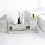 AUSAULAC Hermes Grey marble bathroom suite in elegant setting - Modern Luxury Design