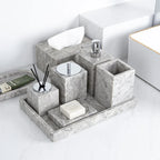 AUSAULAC Hermes Grey marble bathroom suite in elegant setting - Modern Luxury Design