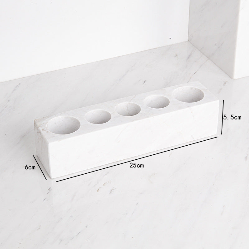 AUSAULAC Luxury Marble Bathroom Set - Soap Dispenser, Tissue Box & Tray | Light Luxury Hotel Style