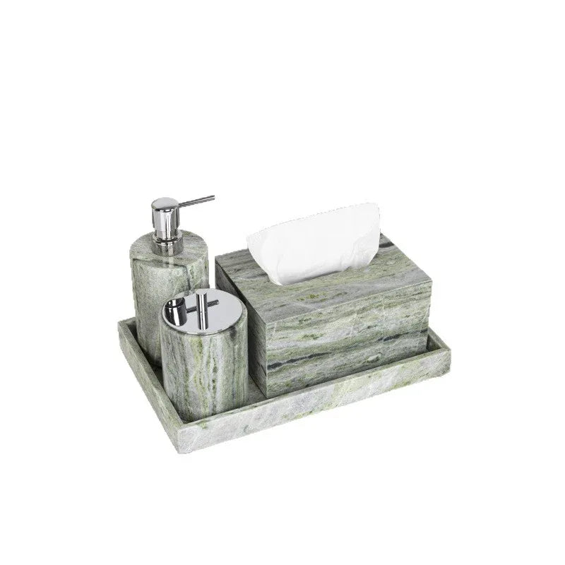 AUSAULAC Emerald Green marble bathroom suite in elegant setting - Modern Luxury Design