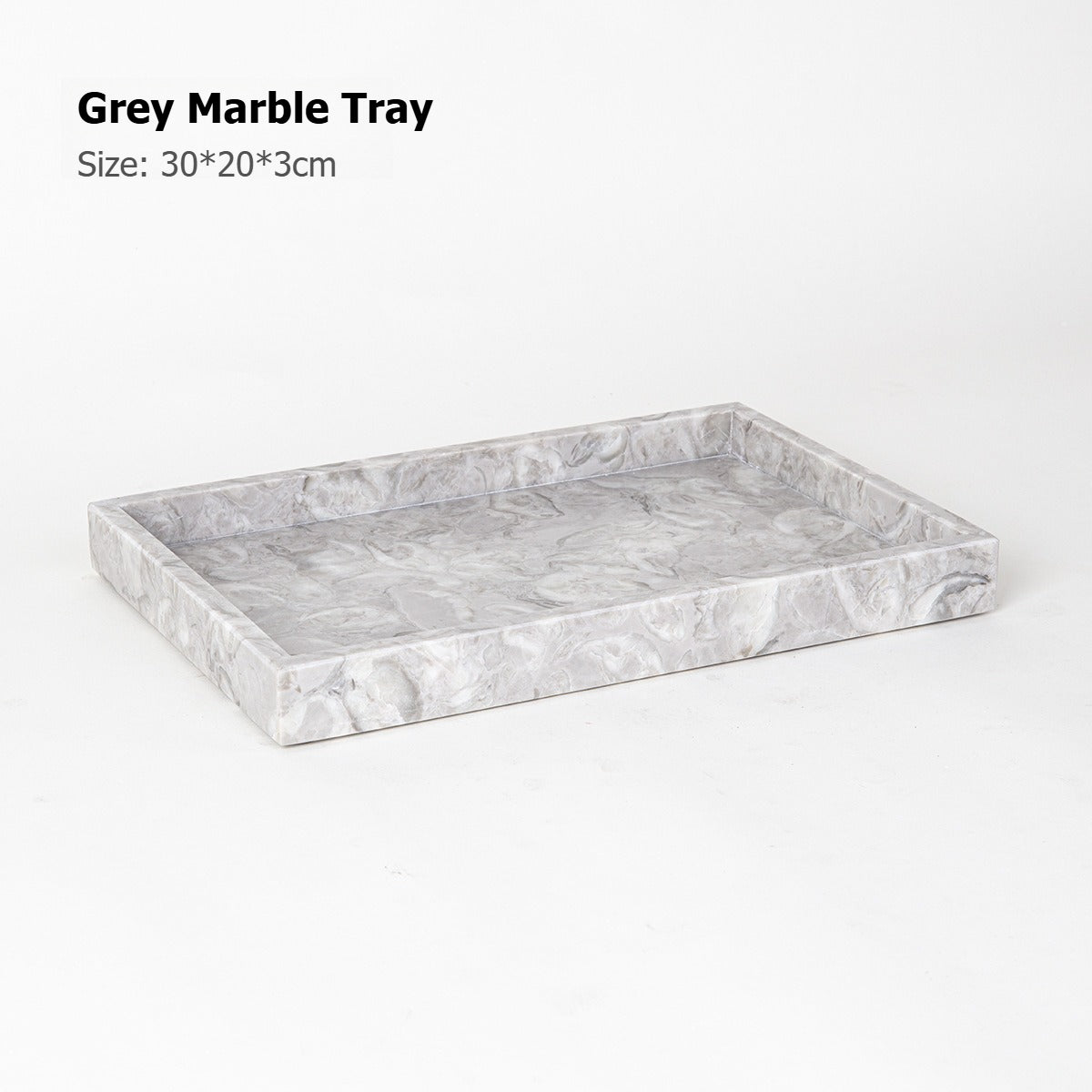 AUSAULAC Luxury Marble Bathroom Set - Soap Dispenser, Tissue Box & Tray | Light Luxury Hotel Style