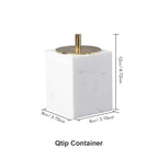 AUSAULAC Natural Stone Marble q-tip holder showing craftsmanship - Premium Quality