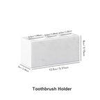 AUSAULAC Jazz White Marble toothbrush holder showing slots - Premium Quality