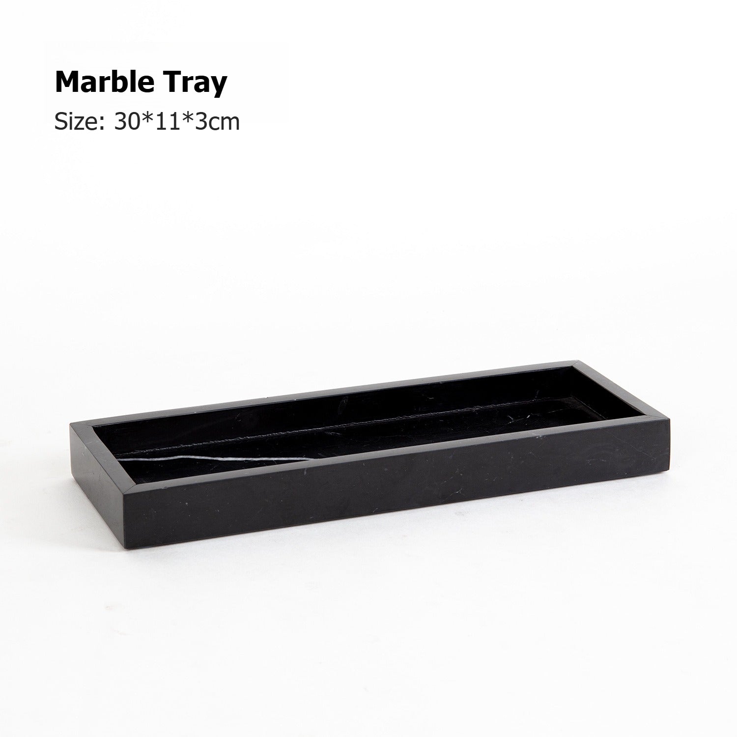 AUSAULAC Luxury Marble Bathroom Set - Soap Dispenser, Tissue Box & Tray | Light Luxury Hotel Style