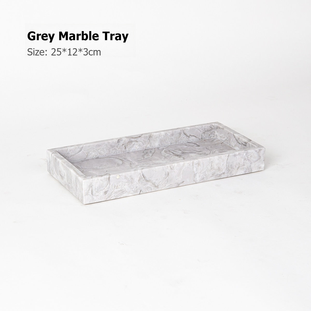 AUSAULAC Luxury Marble Bathroom Set - Soap Dispenser, Tissue Box & Tray | Light Luxury Hotel Style