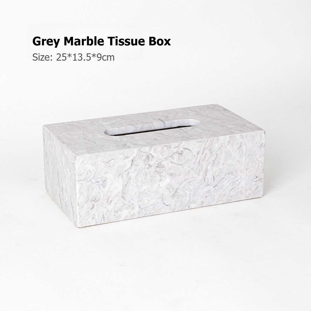 AUSAULAC Luxury Marble Bathroom Set - Soap Dispenser, Tissue Box & Tray | Light Luxury Hotel Style